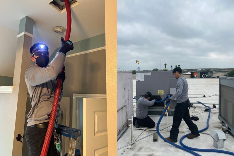 air duct cleaning in home and on HVAC system