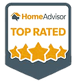 Home Advisor Top Rated" badge, symbolizing home service excellence